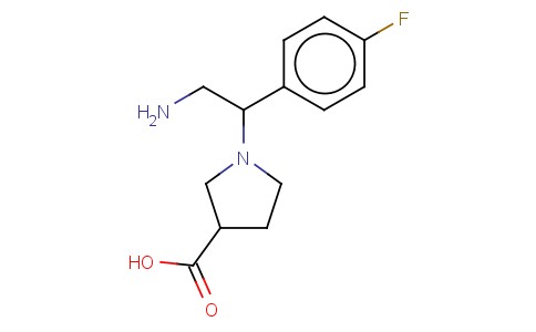 1-[2-AMINO-1-(4-FLUORO-PHENYL)-ETHYL]-PYRROLIDINE-3-CARBOXYLIC ACID